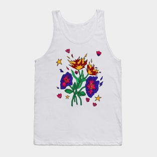 Flaming Floral Dreams Tank Top